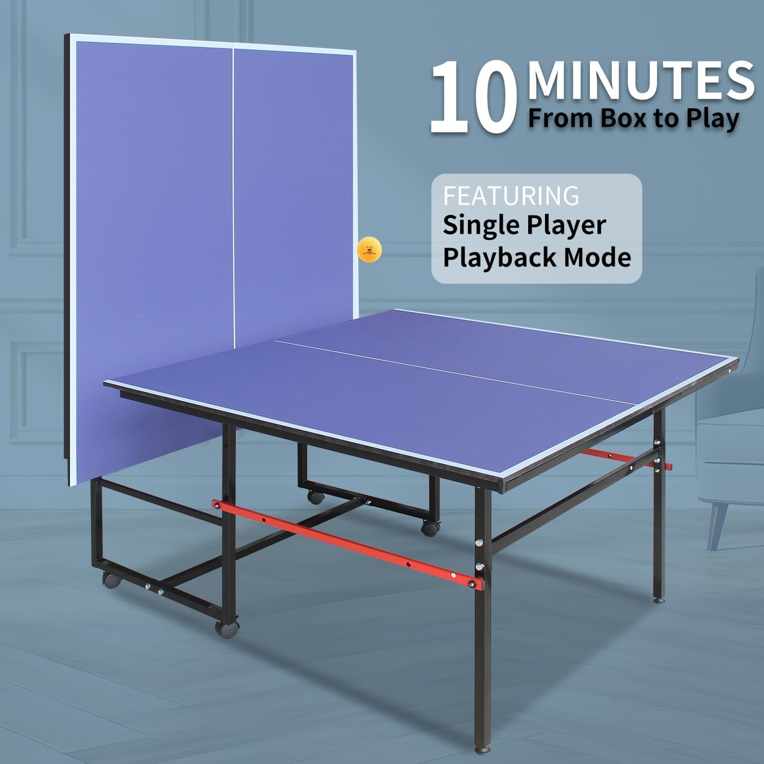 8 ft Portable Ping Pong Table， - огляд і ціна Table Tennis Livescore