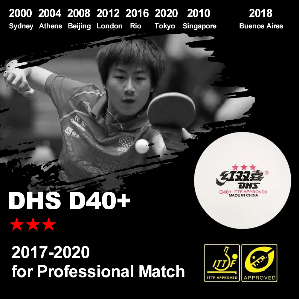 DHS D40+ DJ40+ Ping Pong Balls - огляд і ціна Table Tennis Livescore